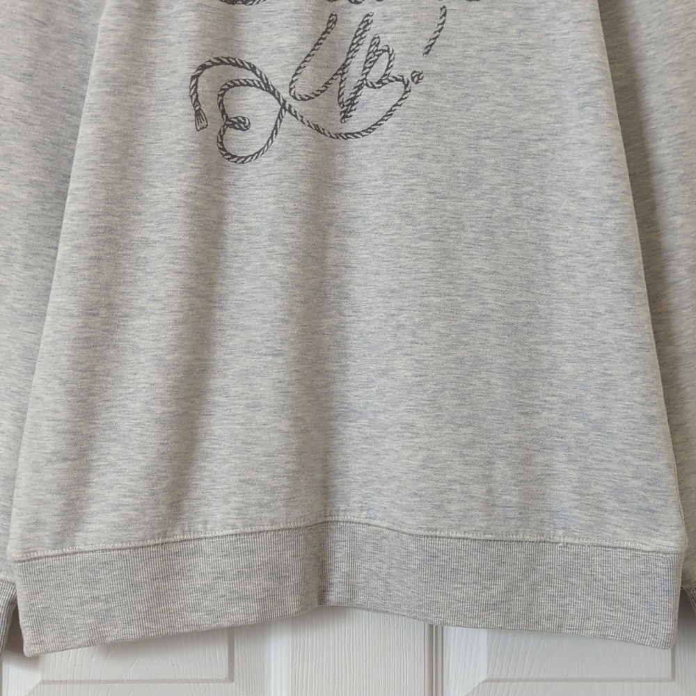 Anthropologie Saddle Up! Graphic Relaxed Fit Crewneck Sweatshirt Heather Gray S - Picture 7 of 12
